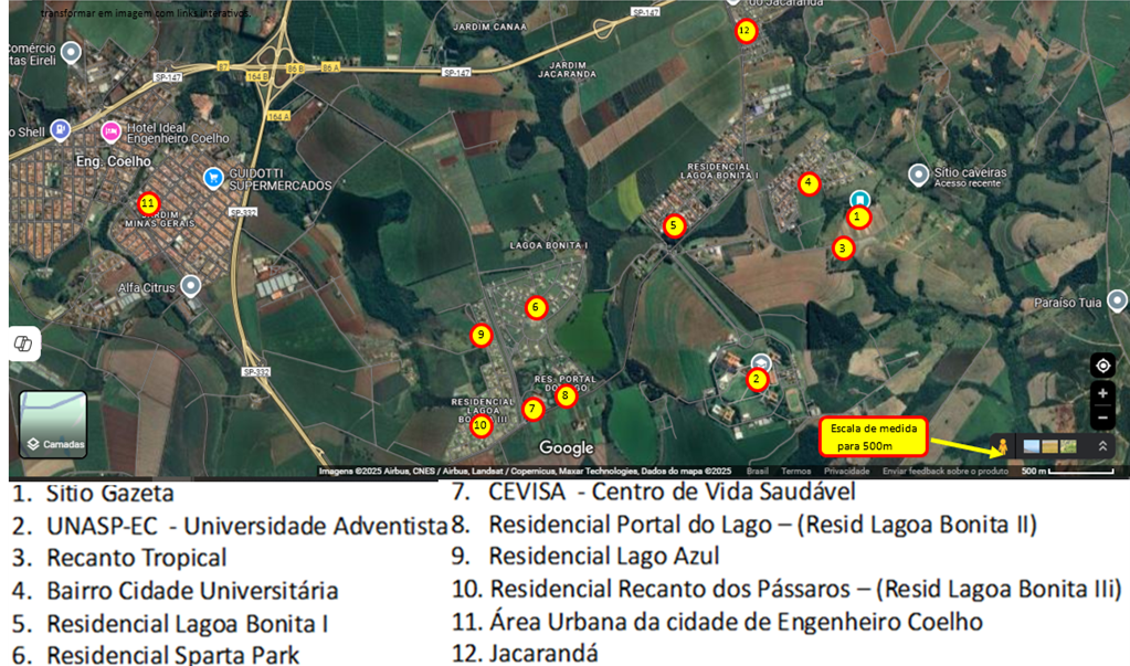 Arredores do Sitio Gazeta com legenda